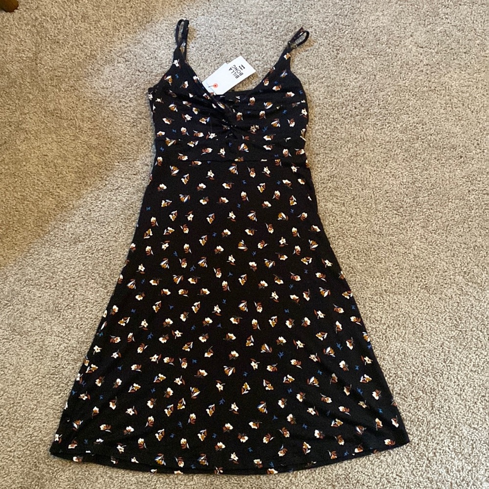 black flowered dress from tillys.